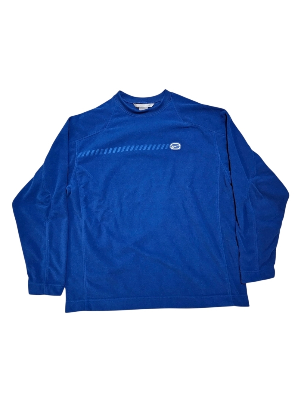 Vintage Y2k Nike Blue Long Sleeve Athletic Pullover Fleece Jacket